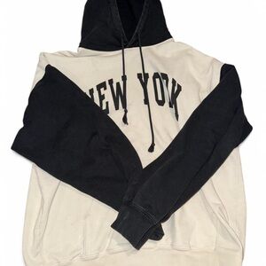 Black and Cream Hoodie